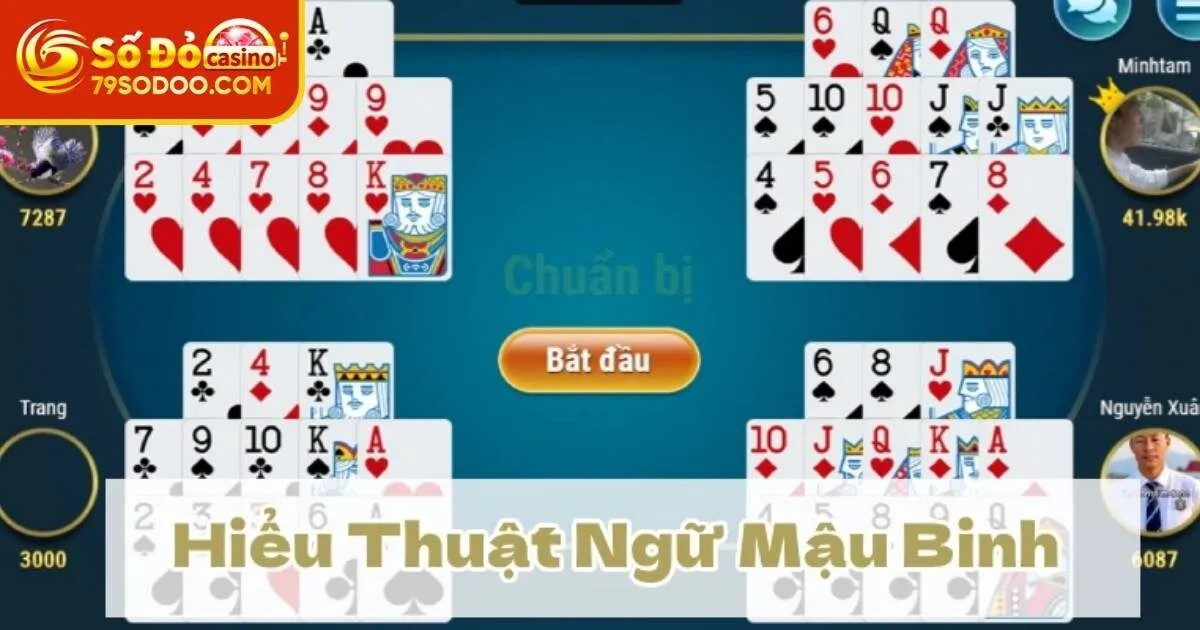 Thuật ngữ chơi game bài Mậu Binh 79Sodo cần ghi nhớ
